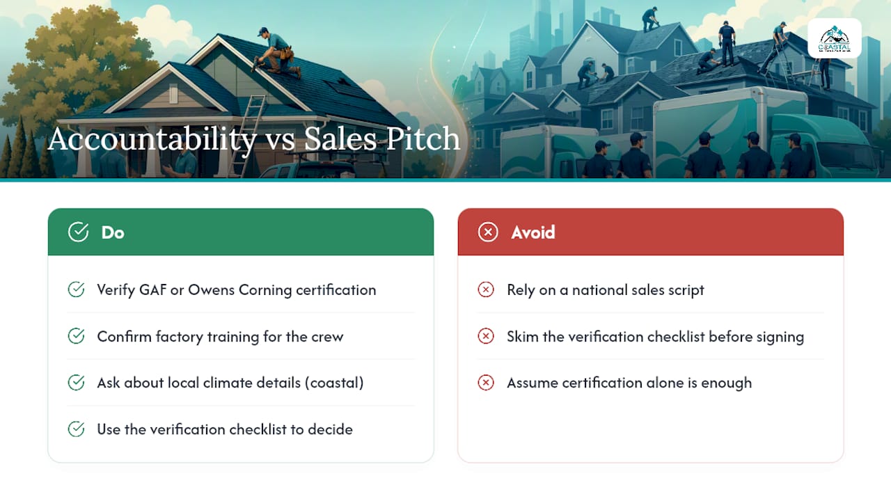 A Local Contractor's View on What Separates Real Accountability From a Sales Pitch — overview diagram