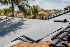 Synthetic roof underlayment on Florida tile roof