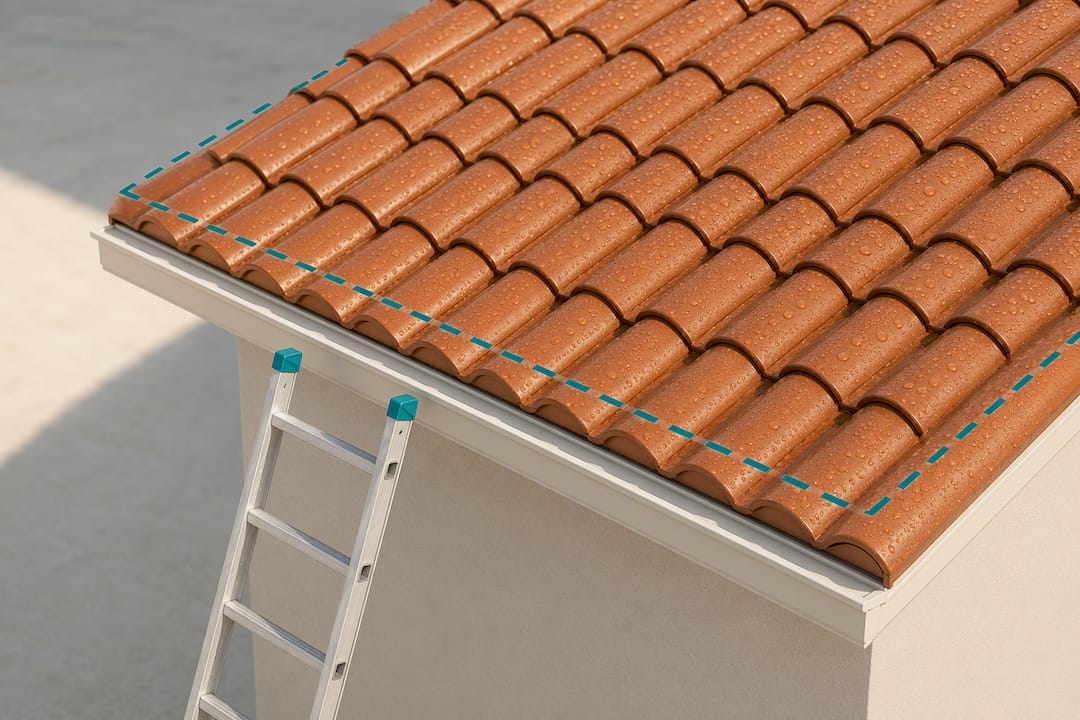 Coastal Roofing & Construction LLC | Florida Tile Roof Maintenance: Hurricane Ready Checks to Request Illustration showing safe wet tile inspection